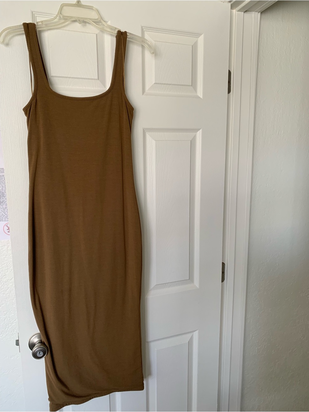 Good American Brown Sleeveless Midi/Maxi Tank Dress